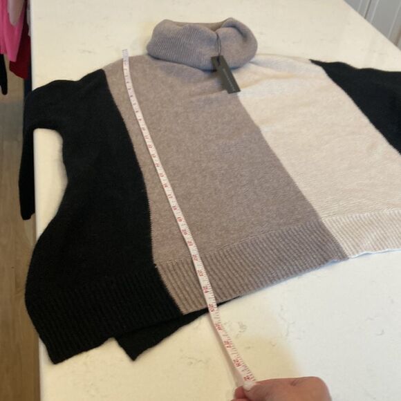 NEW 360 Cashmere Zorana Earthy Color block Oversized Sweater Med - Picture 7 of 10